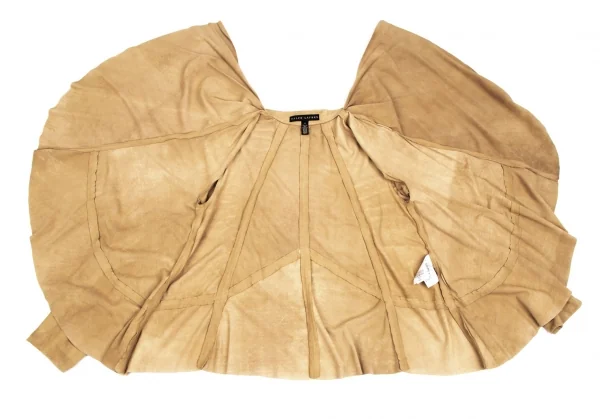 ラルフローレンRalph Lauren シープスウェードドレープデザインジャケット ベージュ6 K-110867_012