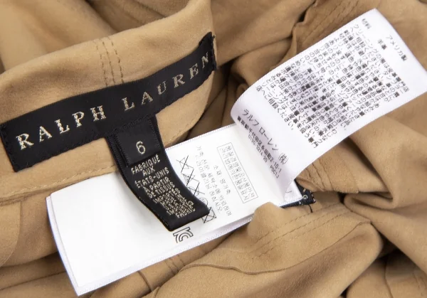 ラルフローレンRalph Lauren シープスウェードドレープデザインジャケット ベージュ6 K-110867_018