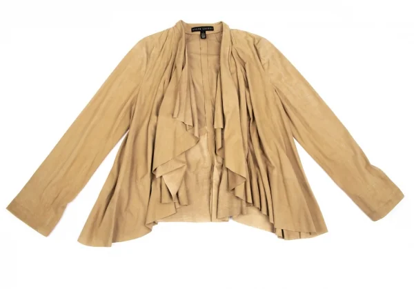 ラルフローレンRalph Lauren シープスウェードドレープデザインジャケット ベージュ6 K-110867_002
