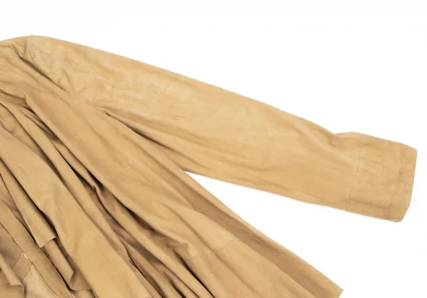 ラルフローレンRalph Lauren シープスウェードドレープデザインジャケット ベージュ6 K-110867_004