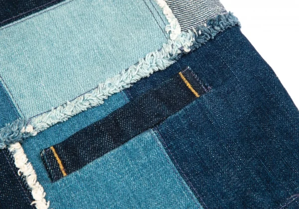 ピンクハウスPINK HOUSE デニムパッチワークジップアップベスト インディゴ濃淡M位 K-110872_009