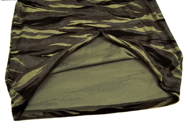 レキップ ヨシエイナバL'EQUIPE YOSHIE INABA カモフラプリントベロアハイネックカットソー 緑黒M位 K-110875_008