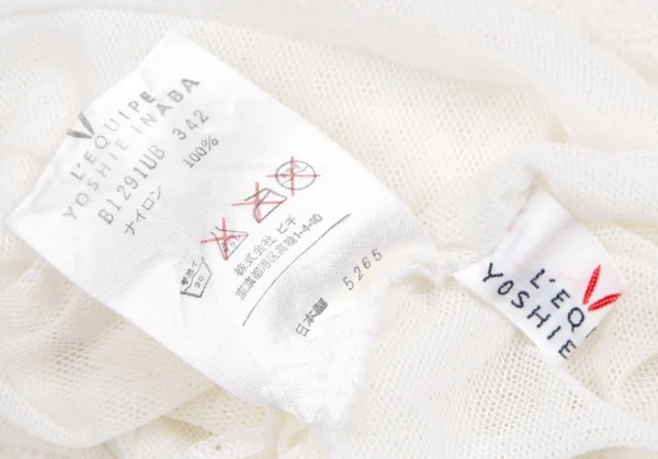 レキップ ヨシエイナバL'EQUIPE YOSHIE INABA ダマスクプリントパワーネットVネックカットソー 白M位 K-110876_015