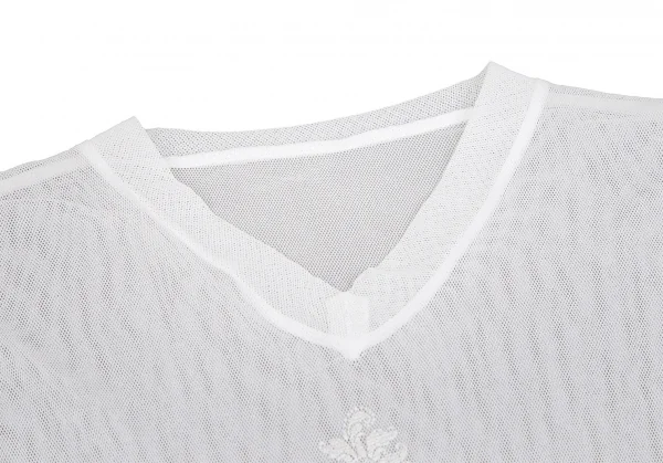 レキップ ヨシエイナバL'EQUIPE YOSHIE INABA ダマスクプリントパワーネットVネックカットソー 白M位 K-110876_004