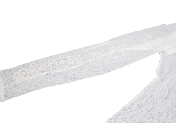 レキップ ヨシエイナバL'EQUIPE YOSHIE INABA ダマスクプリントパワーネットVネックカットソー 白M位 K-110876_007