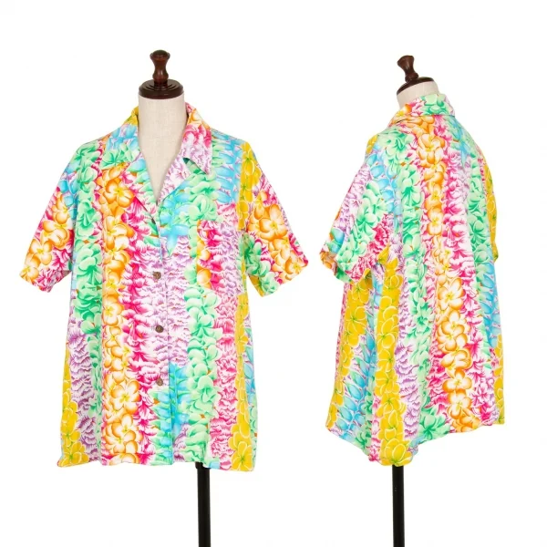イッセイミヤケISSEY MIYAKE I.S. カラフルフラワープリントアロハシャツ マルチ9 K-110889_001