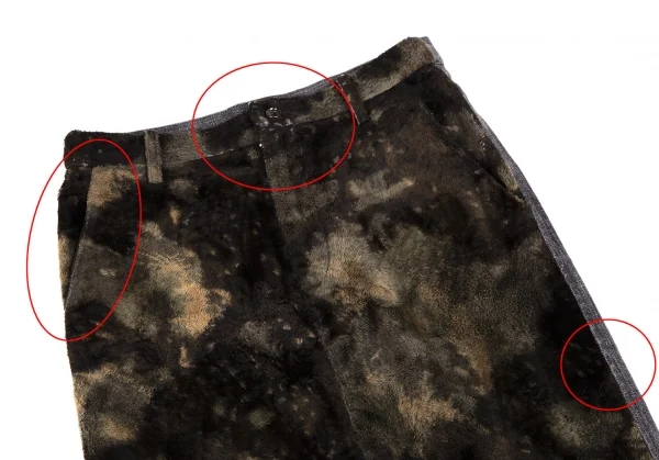 トリココムデギャルソンtricot COMME des GARCONS フロントブリーチファー切替デニムスカート 茶グレーS K-110906_003