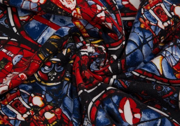 コムデギャルソンCOMME des GARCONS ステンドグラスプリントノースリーブ 青赤黒 マルチM位 K-110907_010