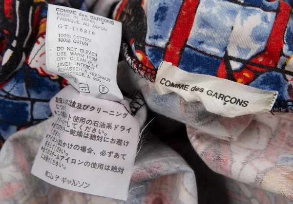 コムデギャルソンCOMME des GARCONS ステンドグラスプリントノースリーブ 青赤黒 マルチM位 K-110907_011
