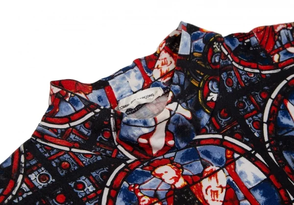 コムデギャルソンCOMME des GARCONS ステンドグラスプリントノースリーブ 青赤黒 マルチM位 K-110907_004
