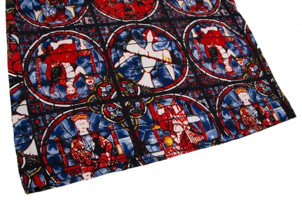 コムデギャルソンCOMME des GARCONS ステンドグラスプリントノースリーブ 青赤黒 マルチM位 K-110907_007