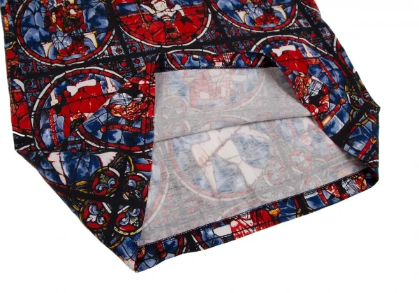 コムデギャルソンCOMME des GARCONS ステンドグラスプリントノースリーブ 青赤黒 マルチM位 K-110907_008