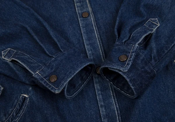 コムデギャルソンCOMME des GARCONS ウエスタンデニムロング丈シャツコート インディゴM位 K-110911_007