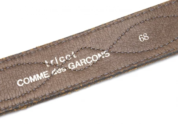 トリココムデギャルソンtricot COMME des GARCONS ステッチラインレザーベルト グレー K-110922_010