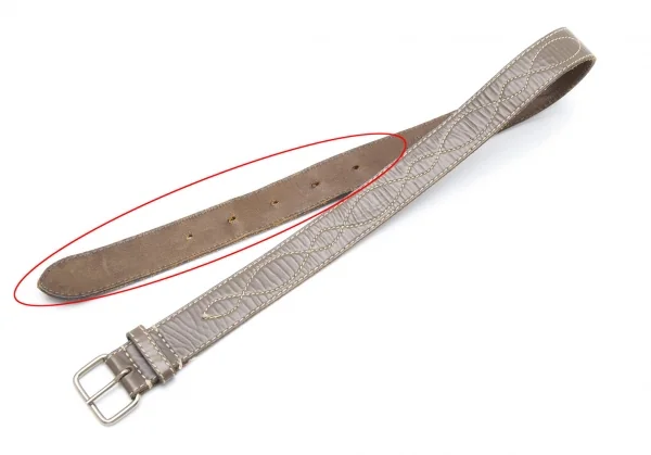 トリココムデギャルソンtricot COMME des GARCONS ステッチラインレザーベルト グレー K-110922_002