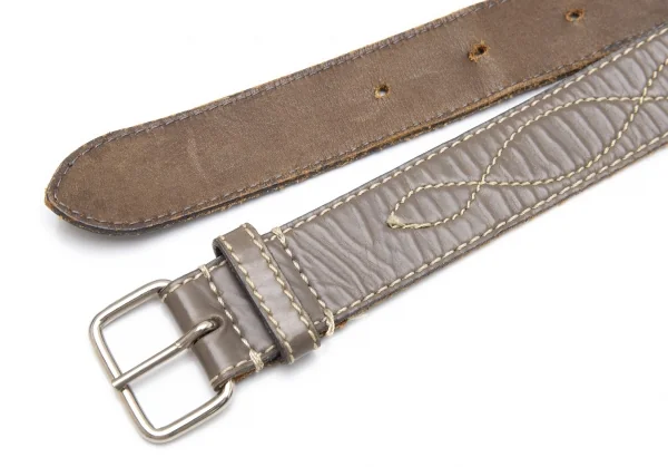 トリココムデギャルソンtricot COMME des GARCONS ステッチラインレザーベルト グレー K-110922_006