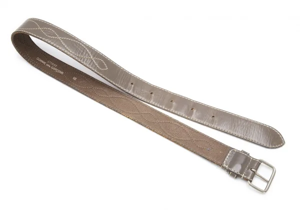 トリココムデギャルソンtricot COMME des GARCONS ステッチラインレザーベルト グレー K-110922_007