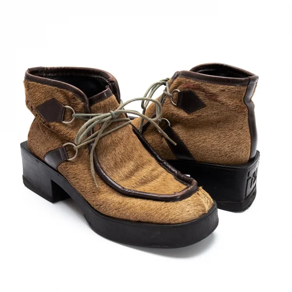 フェンディFENDI ハラコモカシンブーツ ベージュ36(23位) K-110926_001