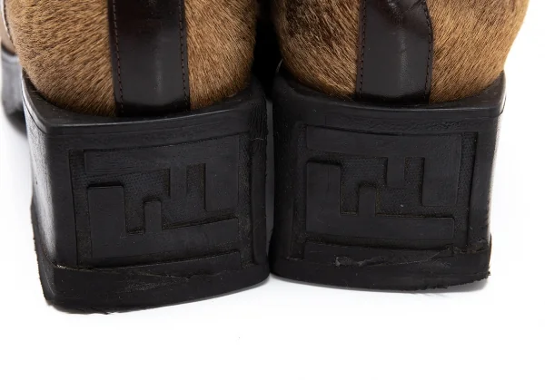 フェンディFENDI ハラコモカシンブーツ ベージュ36(23位) K-110926_005