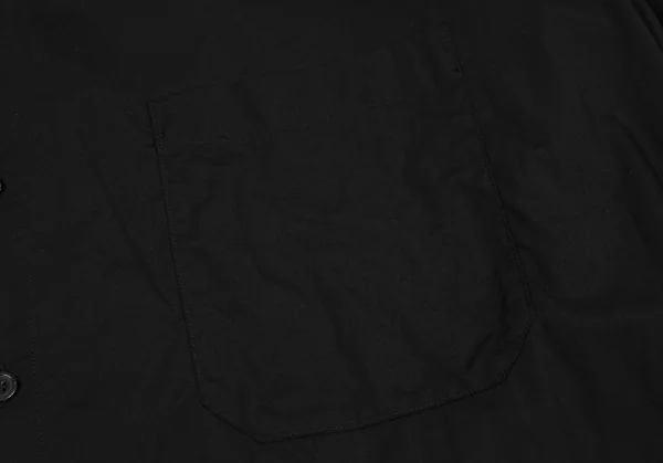 ヨウジヤマモト プールオムYohji Yamamoto POUR HOMME コットンスタンドカラーロングシャツ 黒3 K-110942_007