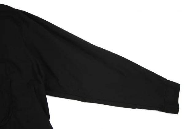 ヨウジヤマモト プールオムYohji Yamamoto POUR HOMME コットンスタンドカラーロングシャツ 黒3 K-110942_008