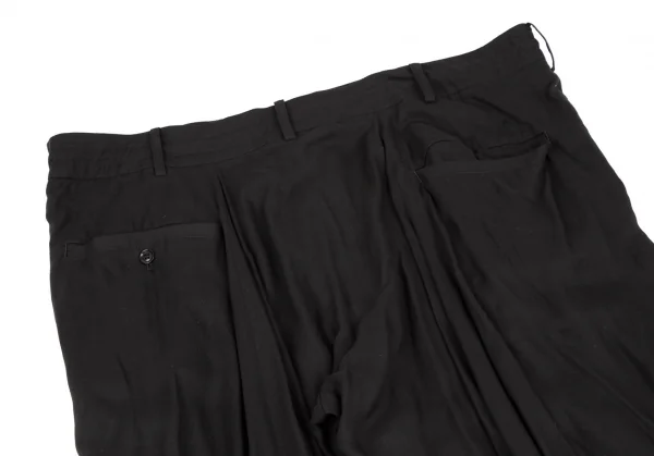 サイトs'yte テンセルバックフレアカラスパンツ 黒3 K-110950_010