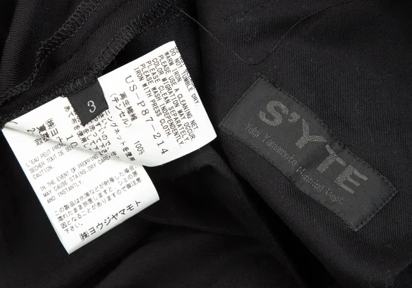 サイトs'yte テンセルバックフレアカラスパンツ 黒3 K-110950_016