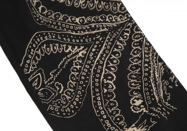 ドリスヴァンノッテンDRIES VAN NOTEN ペイズリープリントサイドテープスウェットパンツ 黒L K-110959_011