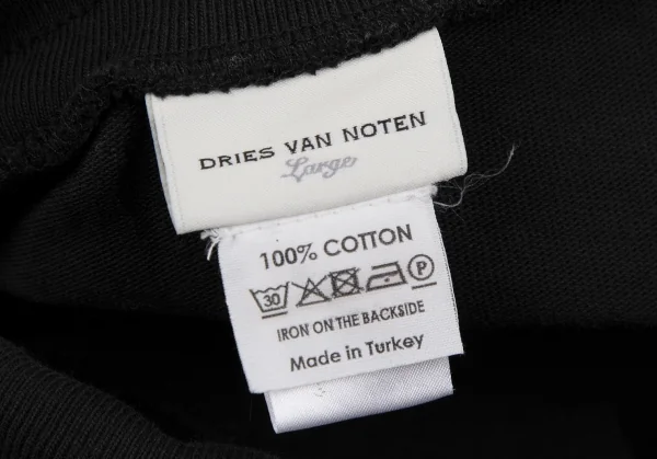 ドリスヴァンノッテンDRIES VAN NOTEN ペイズリープリントサイドテープスウェットパンツ 黒L K-110959_019