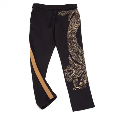 ドリスヴァンノッテンDRIES VAN NOTEN ペイズリープリントサイドテープスウェットパンツ