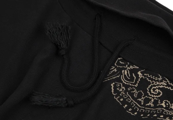 ドリスヴァンノッテンDRIES VAN NOTEN ペイズリープリントサイドテープスウェットパンツ 黒L K-110959_004