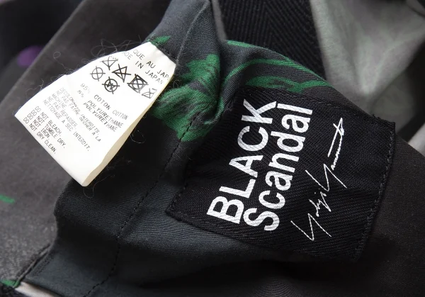 ブラックスキャンダル ヨウジヤマモトBLACK Scandal Yohji Yamamoto スカルローズプリントトートバッグ 墨黒 K-110960_015