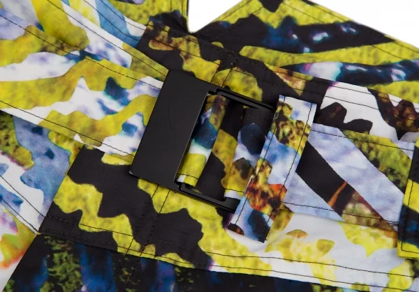 イッセイミヤケISSEY MIYAKE ライングラフィックプリントベルトパンツ マルチ1 K-110965_003