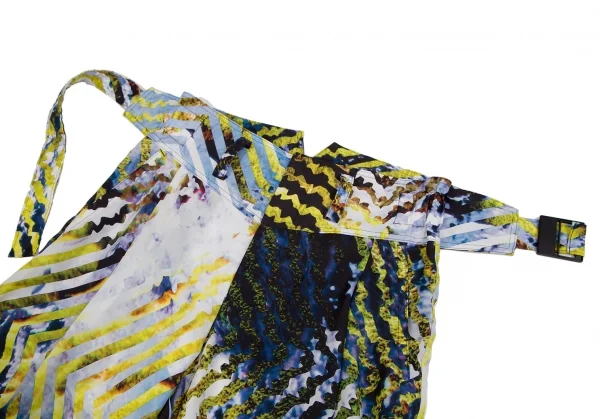 イッセイミヤケISSEY MIYAKE ライングラフィックプリントベルトパンツ マルチ1 K-110965_004