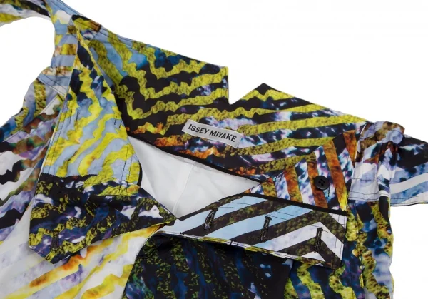 イッセイミヤケISSEY MIYAKE ライングラフィックプリントベルトパンツ マルチ1 K-110965_006