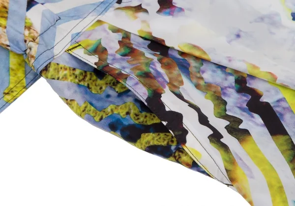 イッセイミヤケISSEY MIYAKE ライングラフィックプリントベルトパンツ マルチ1 K-110965_007