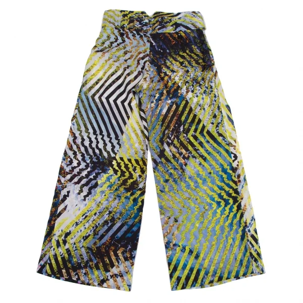 イッセイミヤケISSEY MIYAKE ライングラフィックプリントベルトパンツ マルチ1 K-110965_013