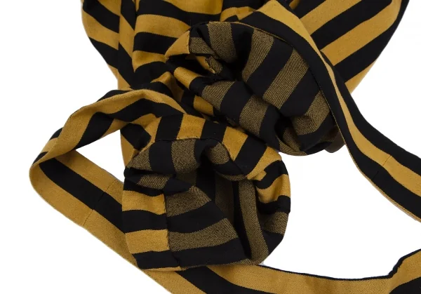 ベルンハルトウィルヘルムBernhard Willhelm ストライプストラップクロップドパンツ オレンジ黒M位 K-110974_010