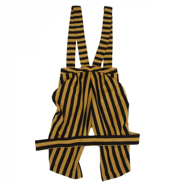 ベルンハルトウィルヘルムBernhard Willhelm ストライプストラップクロップドパンツ オレンジ黒M位 K-110974_011