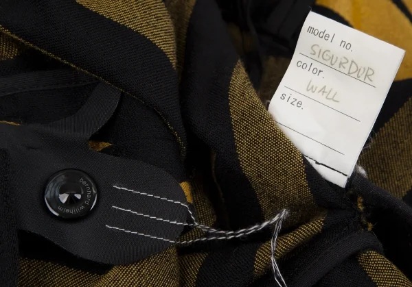 ベルンハルトウィルヘルムBernhard Willhelm ストライプストラップクロップドパンツ オレンジ黒M位 K-110974_015