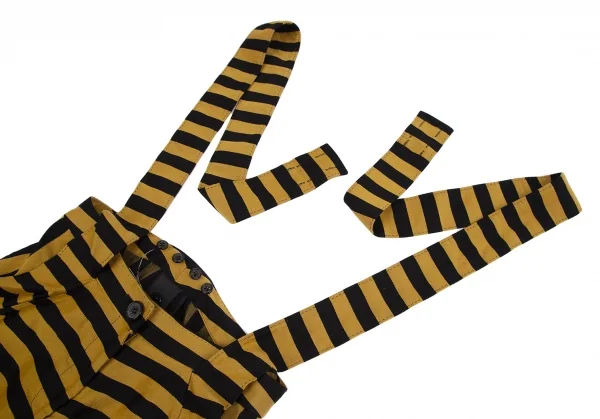 ベルンハルトウィルヘルムBernhard Willhelm ストライプストラップクロップドパンツ オレンジ黒M位 K-110974_004