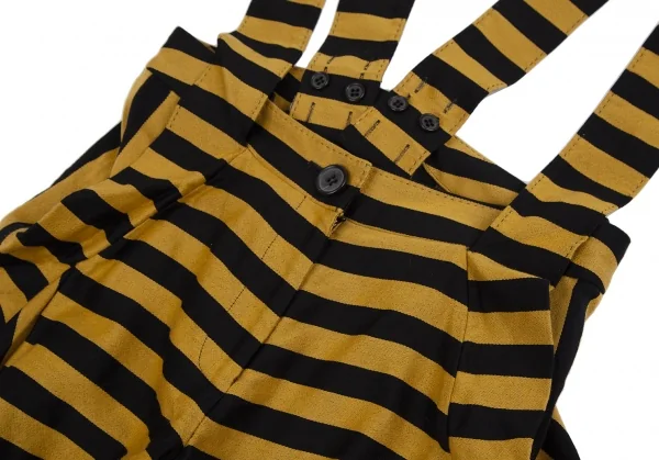 ベルンハルトウィルヘルムBernhard Willhelm ストライプストラップクロップドパンツ オレンジ黒M位 K-110974_005