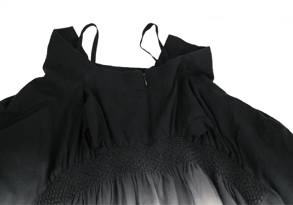 ベルンハルトウィルヘルムBernhard Willhelm グラデーションウールキャミソールトップス 赤生成り黒M K-110975_011