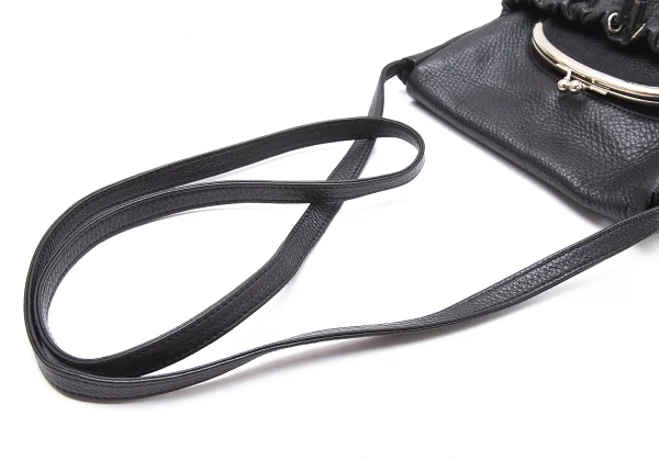 Y's Shrink Leather Clasp Flap Shoulder Bag K-110976_010