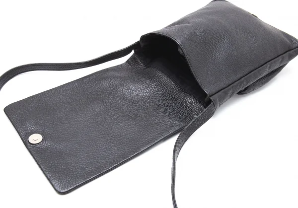 Y's Shrink Leather Clasp Flap Shoulder Bag K-110976_011