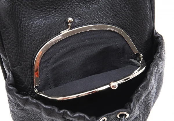 Y's Shrink Leather Clasp Flap Shoulder Bag K-110976_006