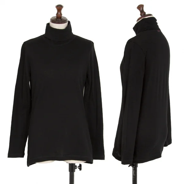 Mademoiselle NON NON Stripe Turtleneck Knit T Shirt Black S-M K-110977_001