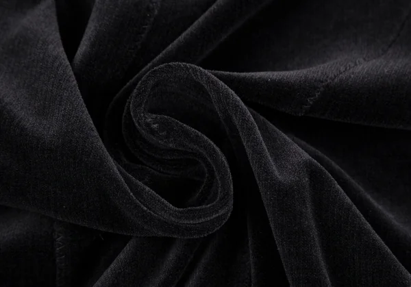 マドモアゼルノンノンMademoiselle NON NON ワンポイント刺繍ベロアトラックジャケット 黒38M K-110983_014