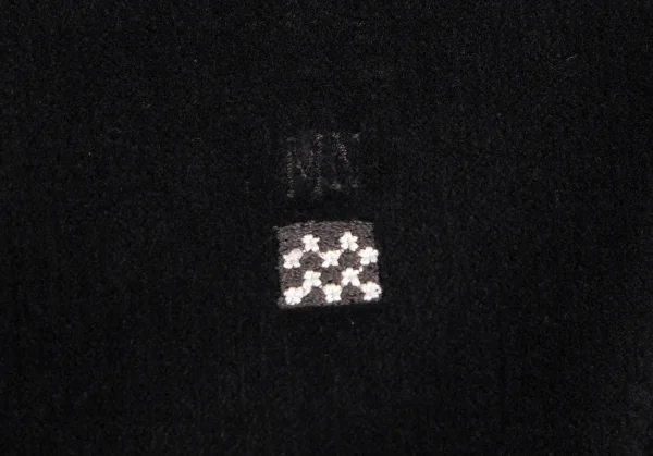 マドモアゼルノンノンMademoiselle NON NON ワンポイント刺繍ベロアトラックジャケット 黒38M K-110983_005