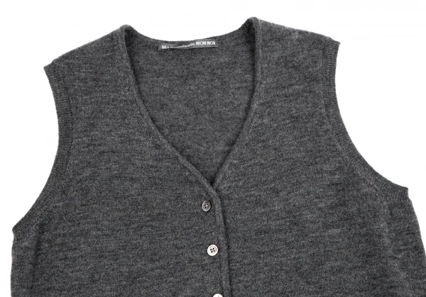 Mademoiselle NON NON Wool Knit Cardigan Vest K-110985_003
